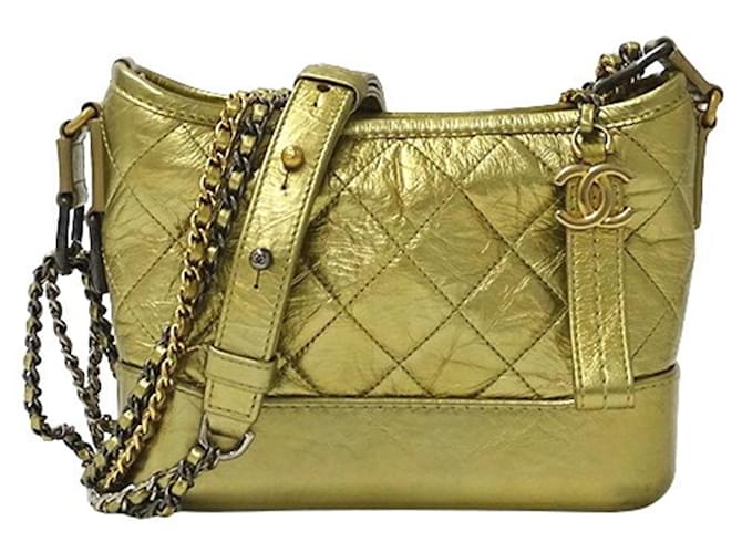 Chanel Gabrielle de Chanel Small Hobo Bag Golden Leather  ref.1892624