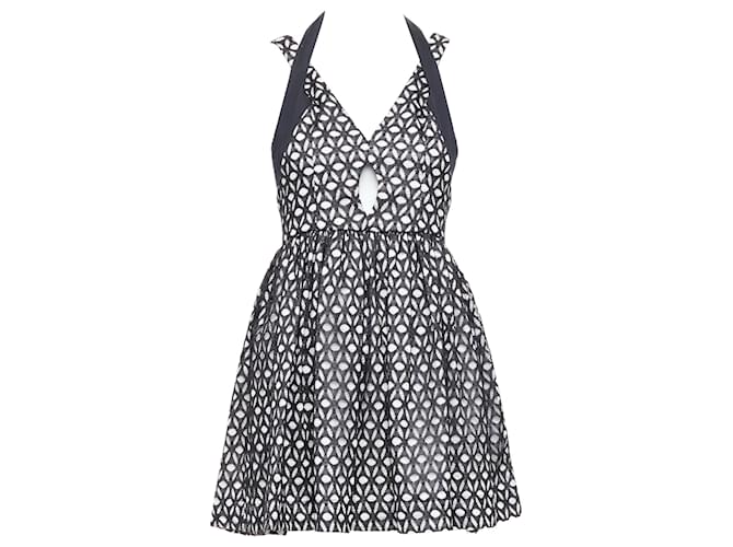 Autre Marque Alice Mccall Dust To Glory Eyelet Overlay Halter Mini Dress Black Polyester  ref.1893332