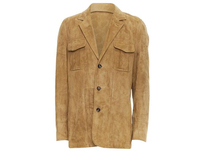 Alfred Dunhill Dunhill Echtes Wildleder Lammleder Utility Blazer Jacke