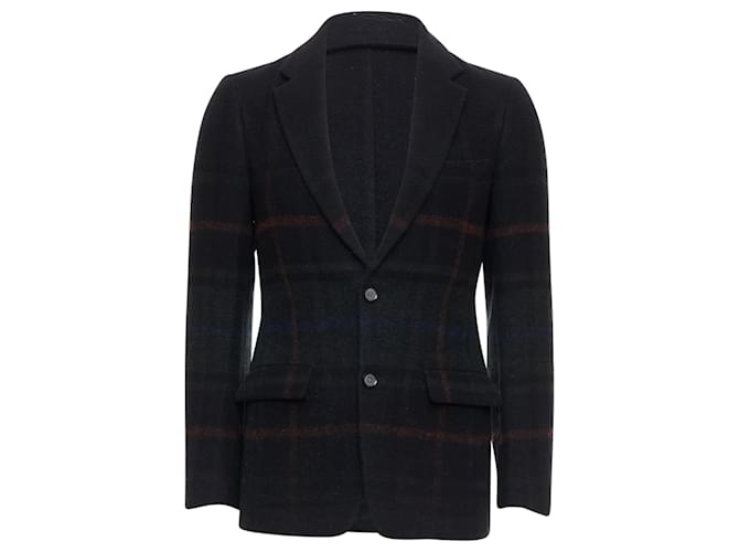 Autre Marque Tomorrowland Tartan Degrade Wool Blazer Jacket Black  ref.1893674