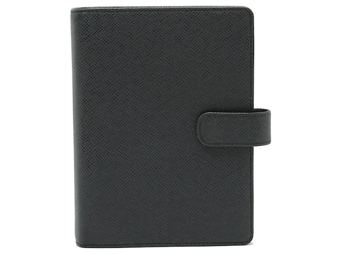 Louis Vuitton Taiga Leather Agenda MM Cover Black  ref.1894216