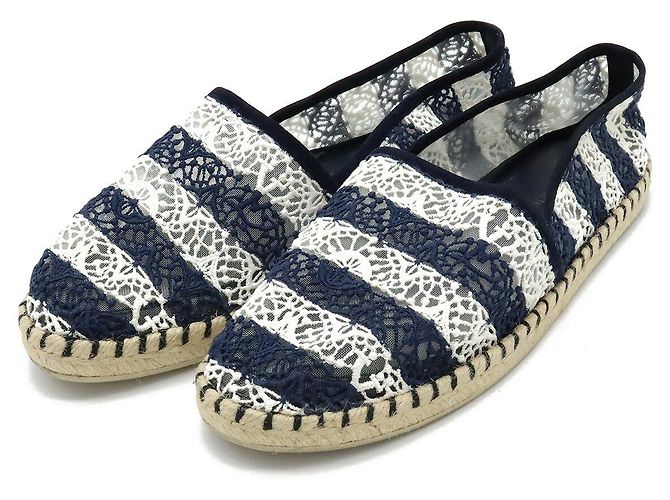 Scarpe flat espadrillas in pizzo Chanel