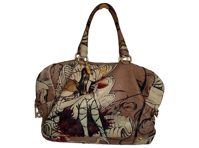 Bolsa de mão Prada Fairy Collection em couro rosa