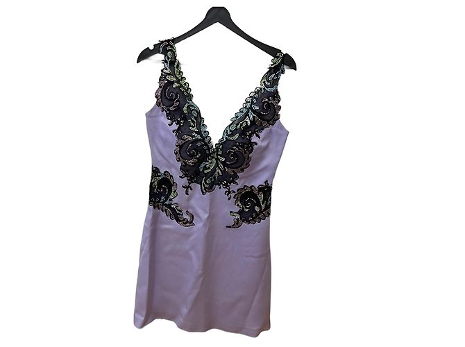 Vestido Versace de algodão roxo