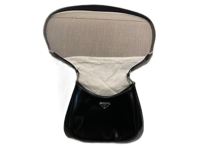 Cleo Borsa Prada Cléo in pelle di vitello nera Nero