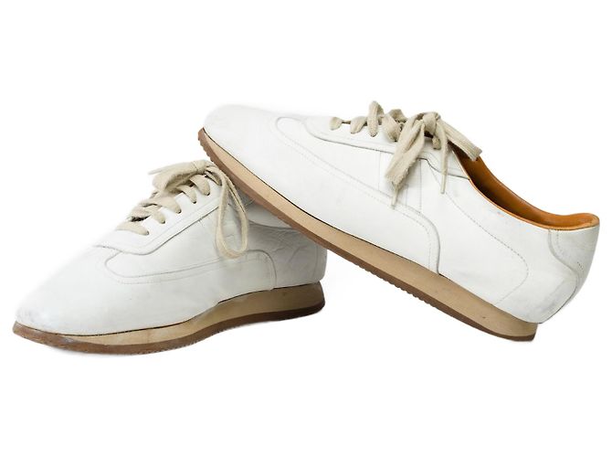 Hermès Chaussure HERMES en Cuir Blanc - 102212