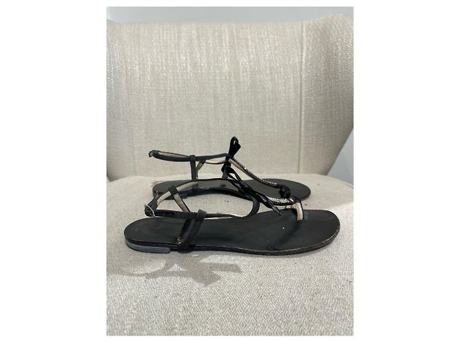 GIUSEPPE ZANOTTI Sandali T.EU 38.5 Tessuto Nero