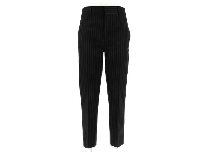 SAINT LAURENT Calças T.FR 38 Algodão Preto