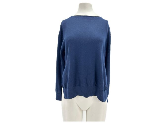 LAURENCE BRAS Strickwaren T.FR 36 Wolle Marineblau