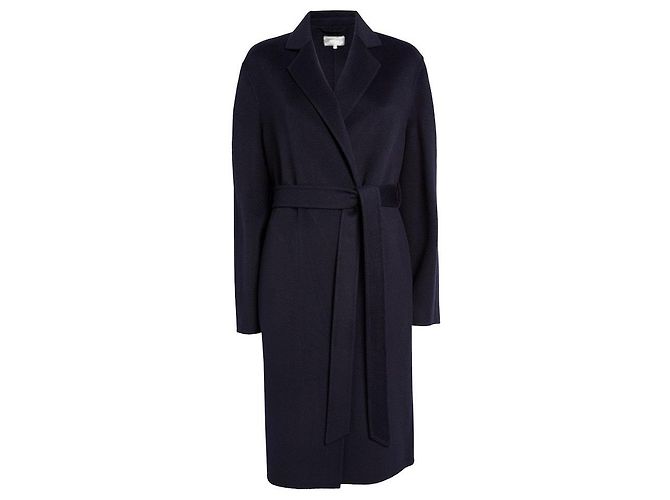 Escada Wool Trench Coat Navy blue