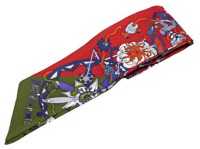 Hermès Hermes Silk Twilly Scarf La Folle Parade Red  ref.1895683