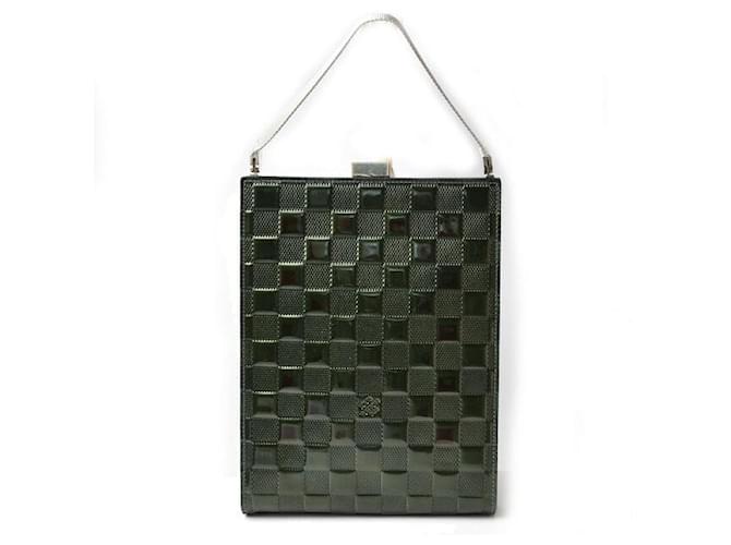 Bolsa Clutch Damier Vernis Louis Vuitton M92105 Verde Couro  ref.1895905