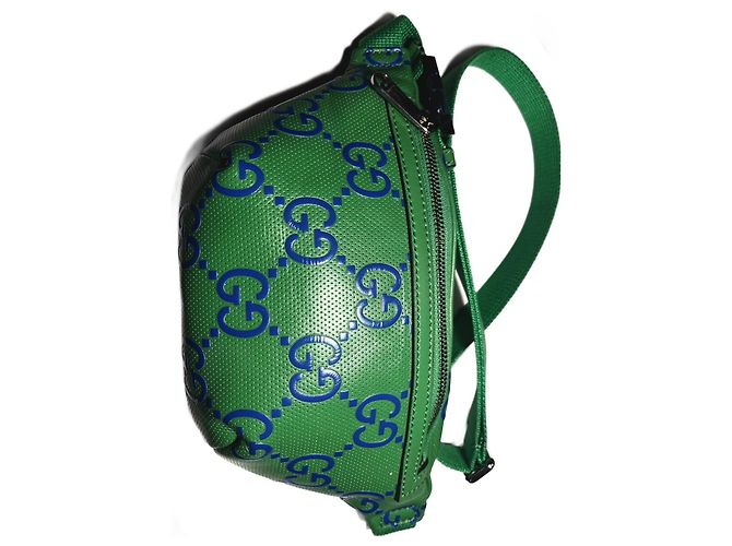 Bolsa monograma Gucci gg verde com cinto
