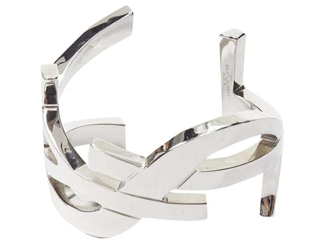 Saint Laurent Cassandre YSL monogram logo cuff bracelet