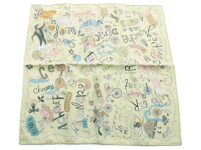 Hermès Hermes Silk Scarf Petit Carre 45 Green Cloth  ref.1896254