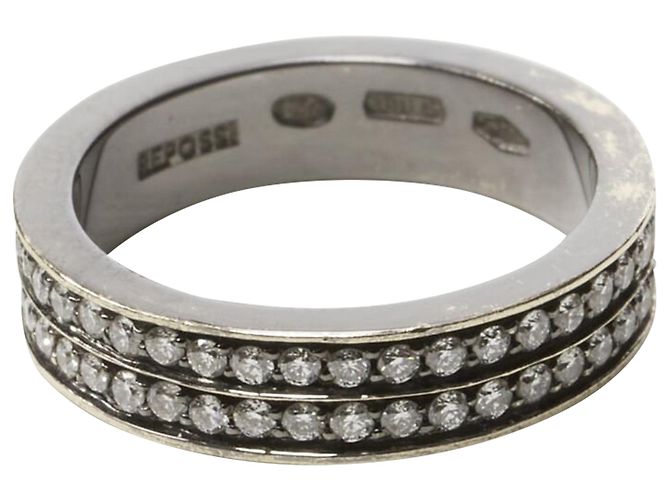 Repossi Diamantring Silber Metallisch Wolle