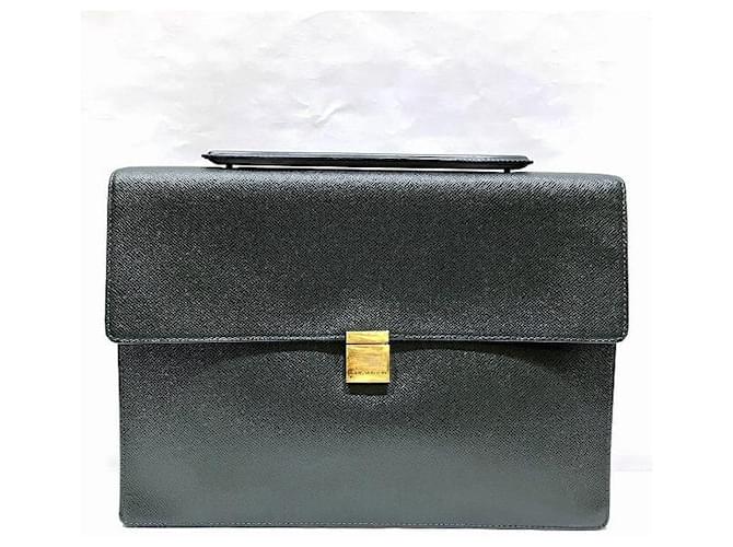 Louis Vuitton Taiga Angara Briefcase Black Leather  ref.1896706