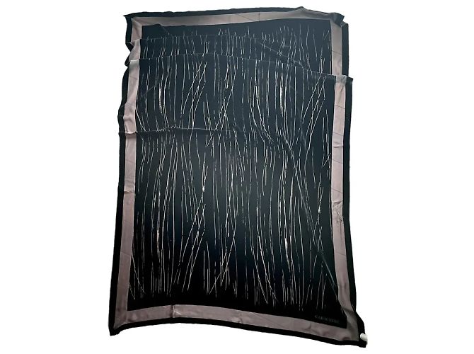 Autre Marque Stola in velluto di seta Carattere Nero