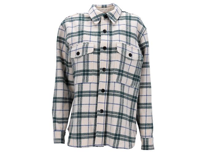 Chaqueta de cuadros con botones Faxon de Isabel Marant Étoile en lana multicolor