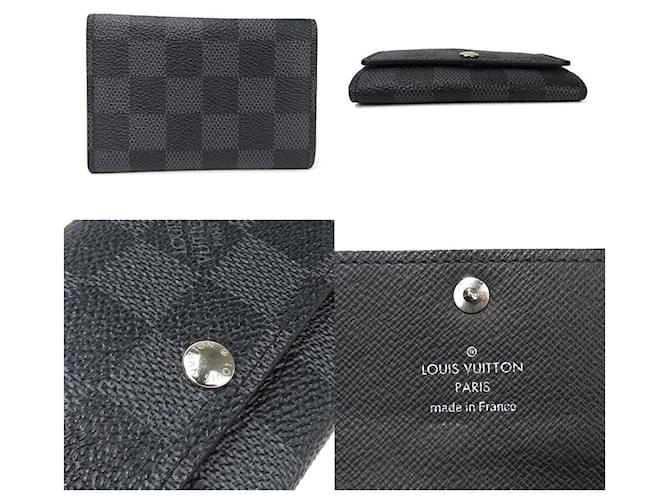 Louis Vuitton Damier Graphite Key Holder N62662 Black Cloth  ref.1897315