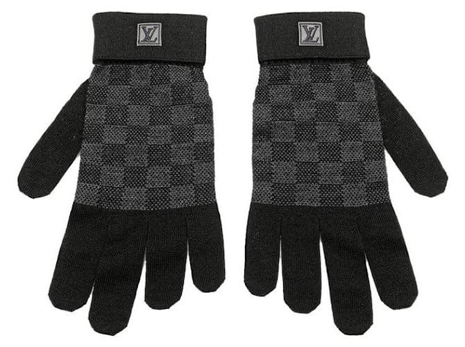 Louis Vuitton Damier Graphite Wool Gloves M70006 Black  ref.1897485