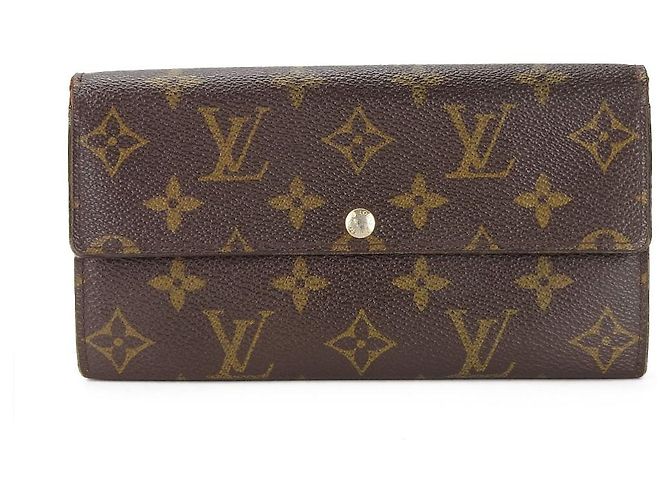 Billetera bifold Sarah Monogram de Louis Vuitton Castaño