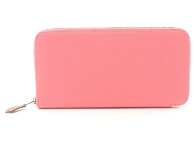 Portafoglio rotondo in seta Azap Long di Hermès rosa