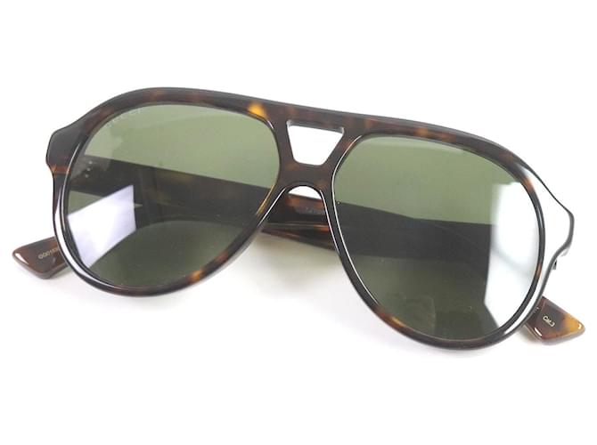 Óculos de sol aviador GUCCI GG0159S em tartaruga Marrom Plástico  ref.1898873