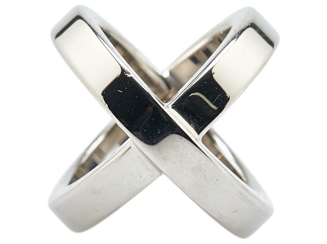 Hermès Hermes Cosmos Scarf Ring Silver Metal Silvery