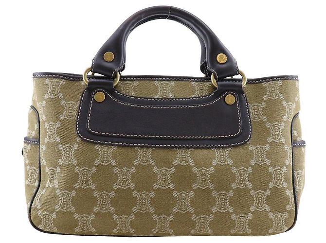 Céline Bolsa de mão Celine Canvas Boogie Bag Khaki Verde