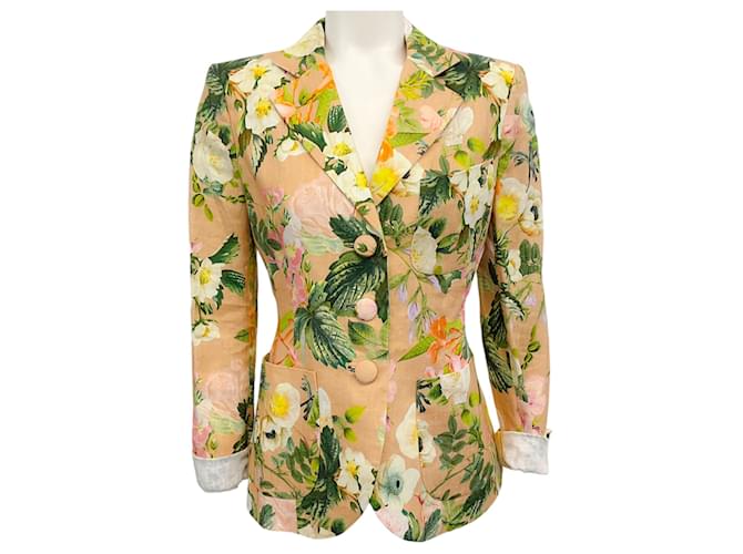 Autre Marque Cara Cara Ginger Root Ross Linen Blazer Pink  ref.1900350
