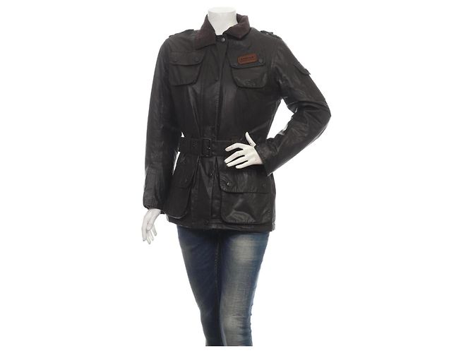 Giacca Barbour Marrone Cotone