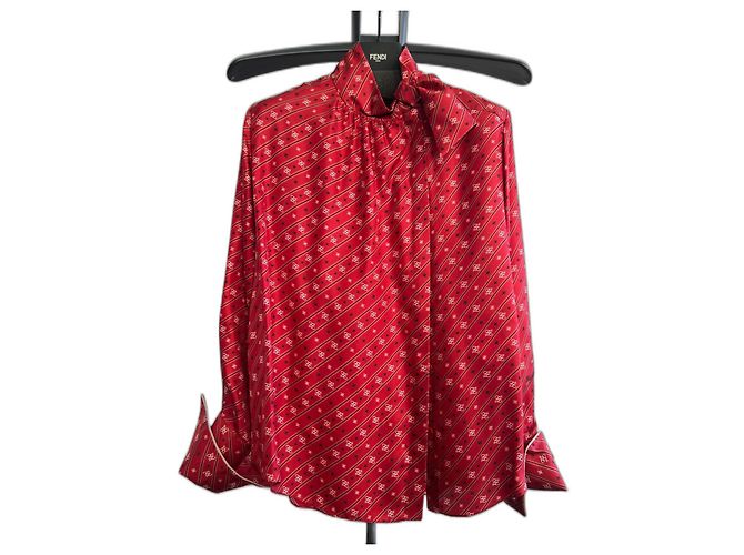 Camicia Fendi in twill di seta Multicolore
