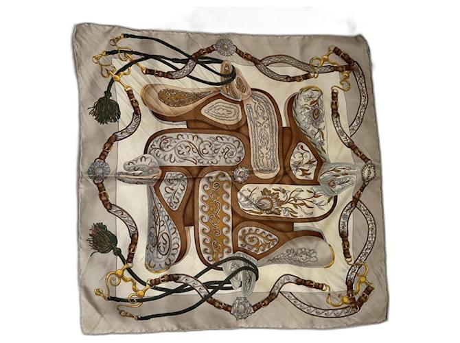 Constance Hermès scarf Brown Silk  ref.1900531