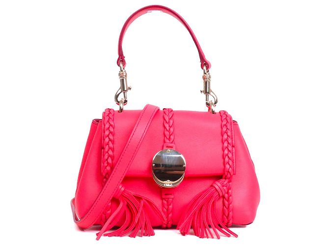 CHLOÉ - Bolsa de ombro Chloé Penelope PM em couro rosa