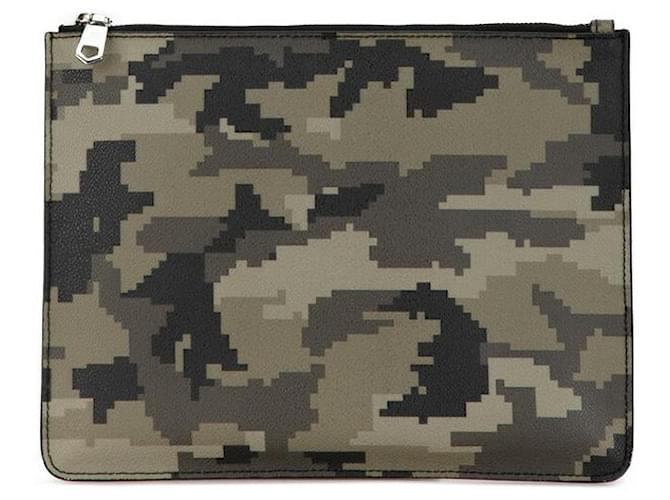 Givenchy Camouflage PVC Clutch Bag Green Cloth  ref.1902089