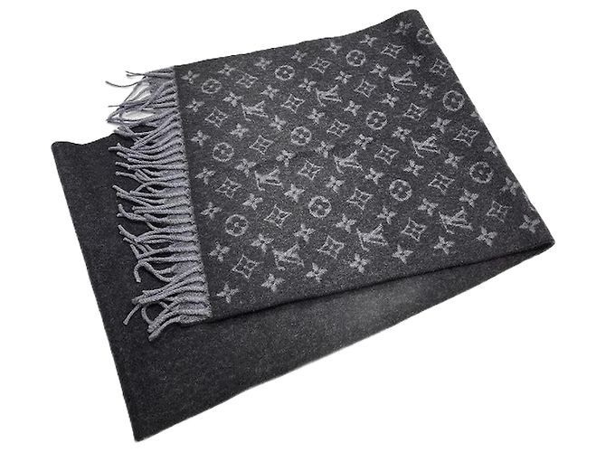 Sciarpa Gradiente Louis Vuitton M71607 Nero Tela