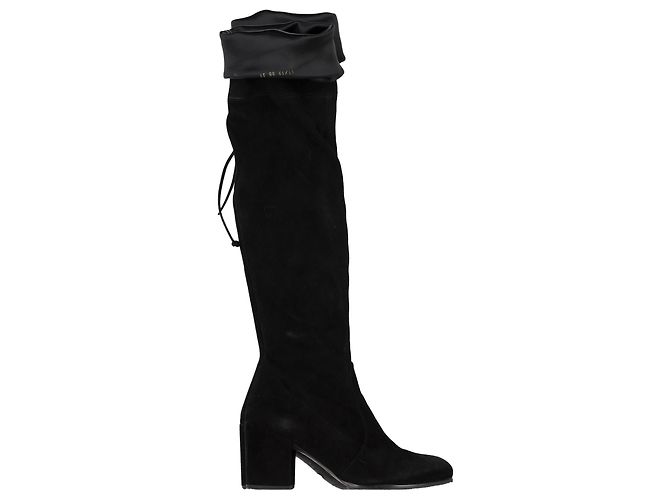 Botas altas Stuart Weitzman en ante negro