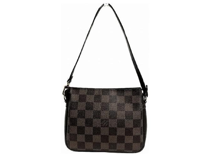 Pasta de maquiagem Damier Louis Vuitton Marrom Lona  ref.1902224