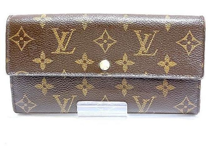 Carteira longa Sarah Monogram da Louis Vuitton Marrom