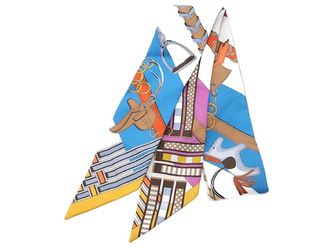 Hermès Hermes Silk Twilly Scarf Multicolor Multiple colors Cloth  ref.1902937