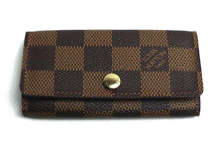 Louis Vuitton Damier Multicles 4 Key Case N62631 Brown Cloth  ref.1903025