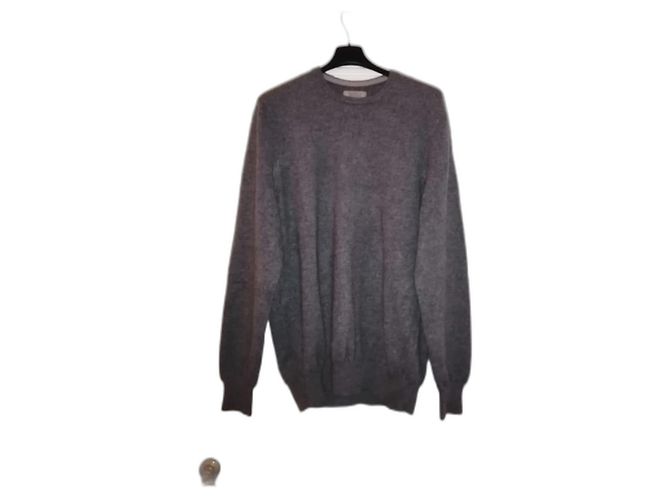 Autre Marque Falconeri Rundhalspullover Wolle Grau XXL 