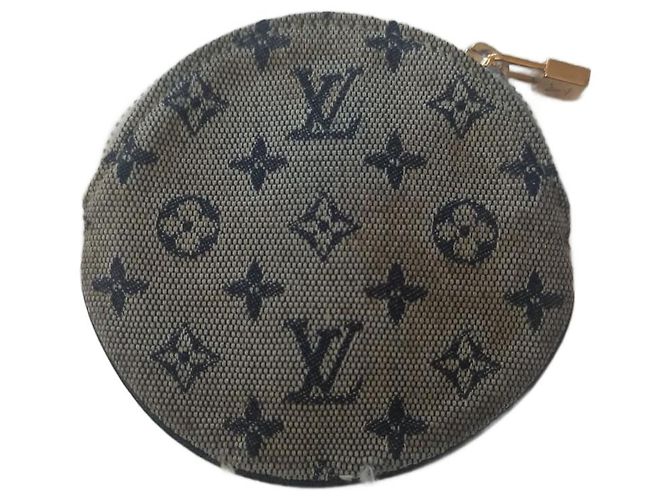 Louis Vuitton Round Wallet Blue Grey Canvas