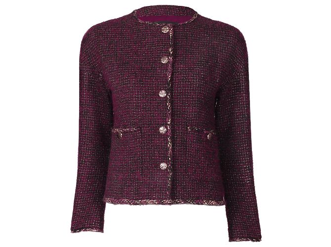 Giacca in tweed viola Chanel Viola scuro