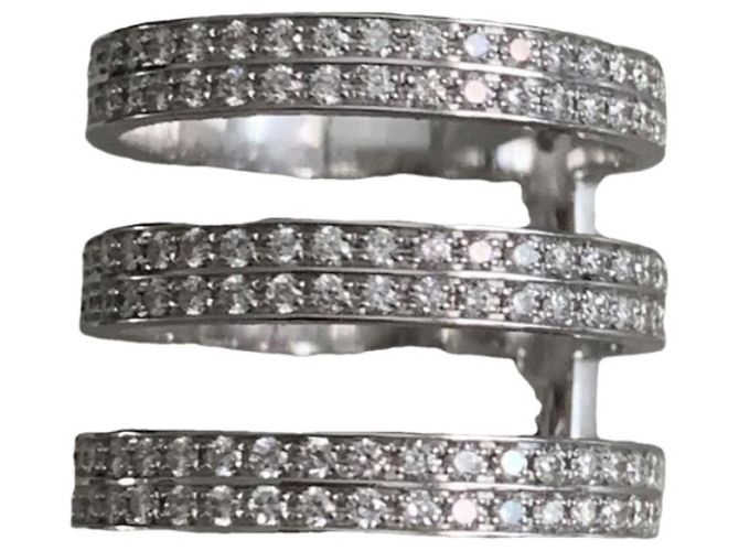 Repossi Ring aus Weißgold mit Diamant Größe 51 Silber