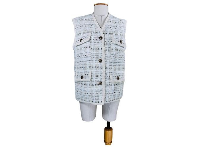 Sandro Sleeveless Tweed Jacket Multiple colors