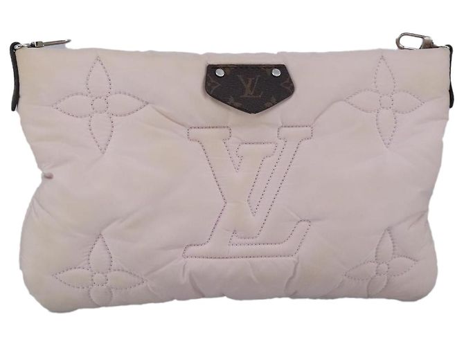 LOUIS VUITTON Maxi Multi Pochette Accessori Borsa Nylon Rosa M21056 Auth bs20130