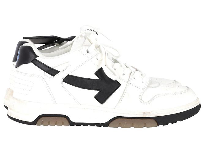 Off White Baskets à lacets Off-White Out of Office en cuir blanc