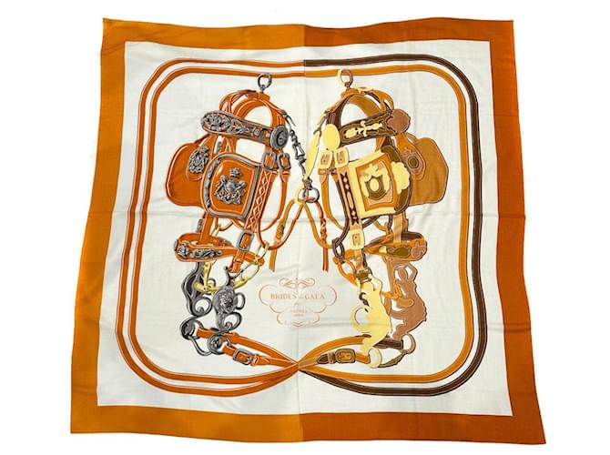 Hermès Hermes Cashmere Silk Stole Orange  ref.1904640